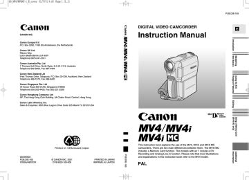 Canon Dm Mv4 Digital Video Camera Service Manual