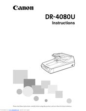 Canon Dr 4080u Desktop Scanner Service Manual