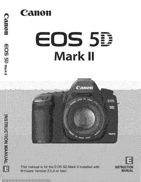 Canon Eos 5d Mark Ii Instruction Manual