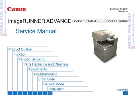 Canon Imagerunner Advance C5051 Service And Parts Manual