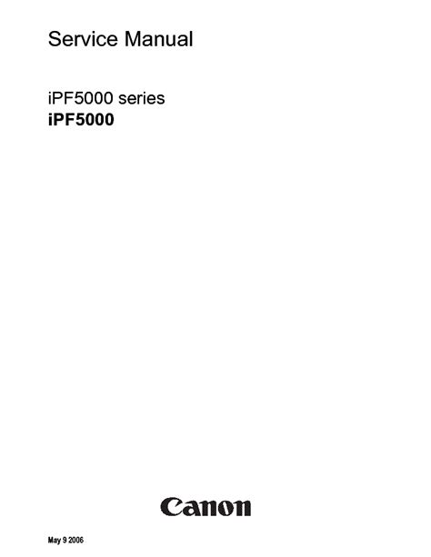 Canon Ipf5000 Service And Repair Manual