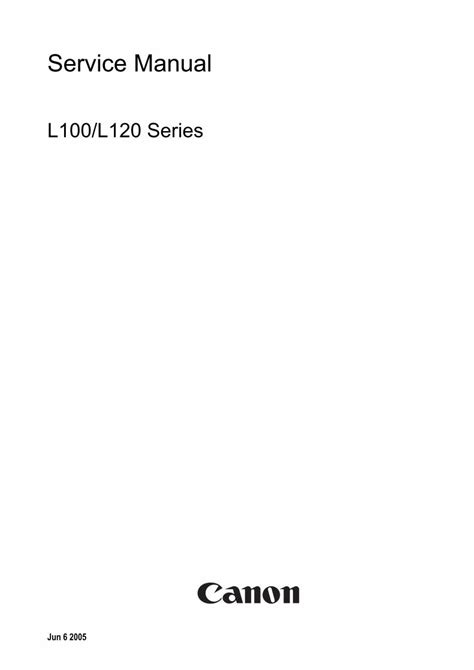 Canon L100 L120 Series Service Repair Manual