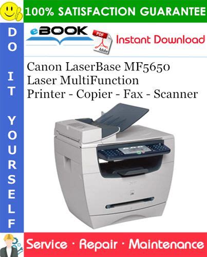 Canon Laserbase Mf5650 Laser Multifunction Printer Copier Fax Scanner Service Repair Manual