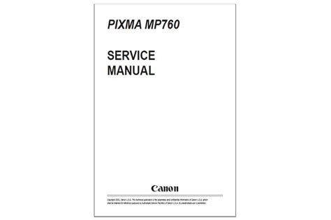 Canon Pixma Mp760 All In One Photo Printer Service Repair Manual