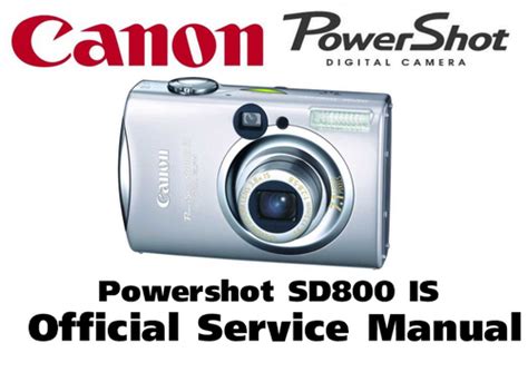 Canon Powershot Sd800 Is Service Manual Repair Guide