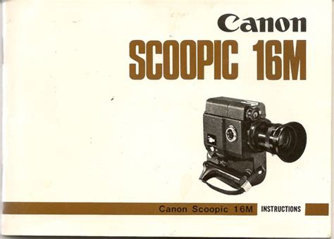Canon Scoopic 16m 16mm Camera Manual