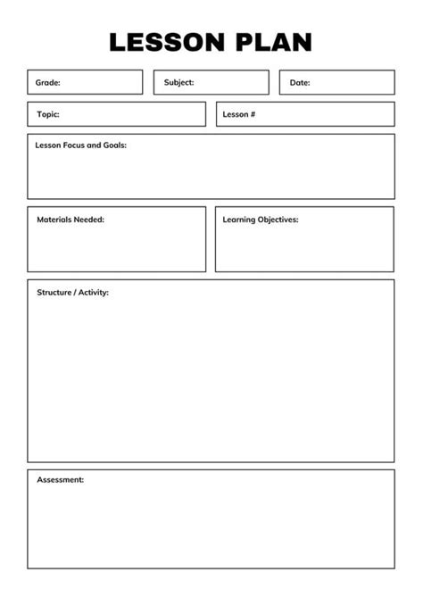 Canva Lesson Plan Template