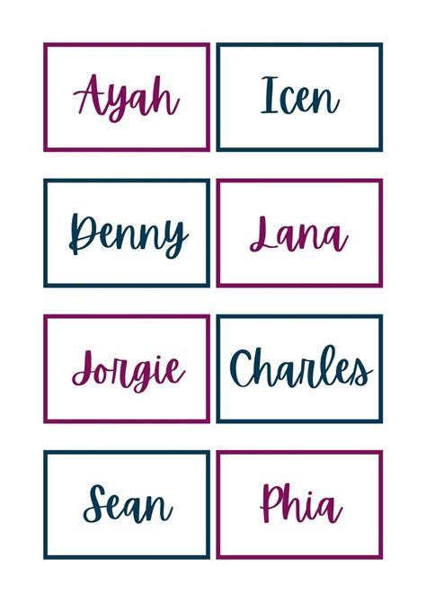 Canva Name Tag Templates