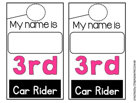 Car Tag Template