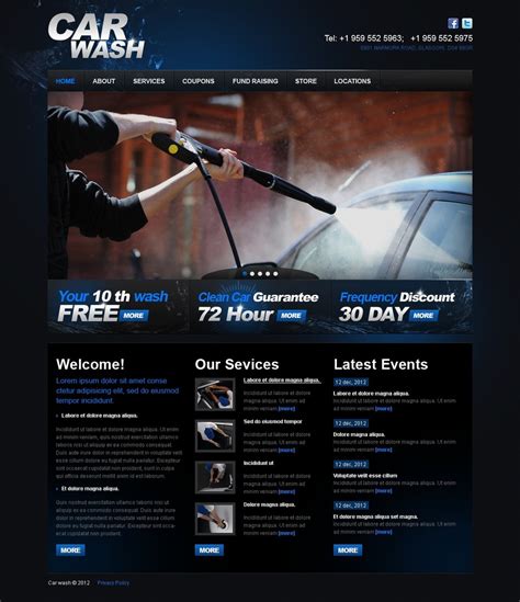 Car Wash Website Template
