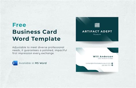 Card Template On Word