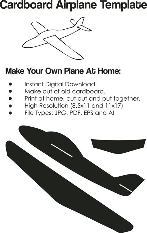 Cardboard Airplane Template