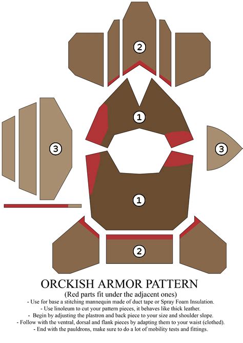 Cardboard Knight Armor Template