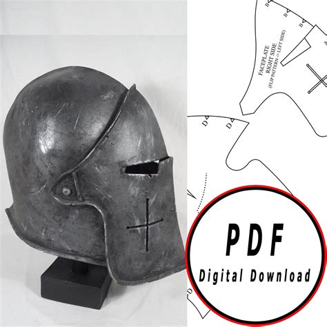 Cardboard Knight Helmet Template