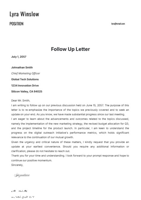 Cardiologist Follow Up Letter Template