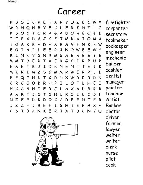 Career Word Search