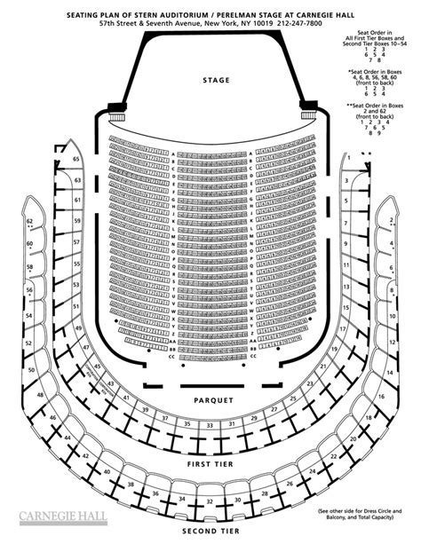 Carnegie Hall Stern Auditorium Seating Chart