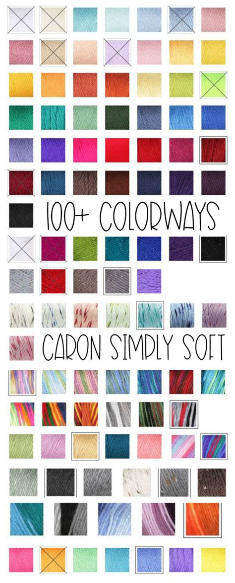 Caron Simply Soft Colors Chart