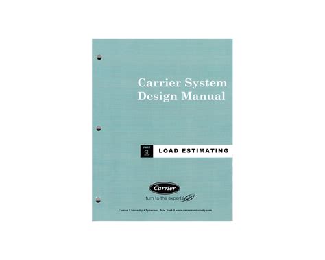 Carrier System Design Manual Load Estimation And