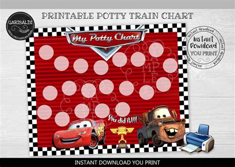 Cars Toilet Training Chart