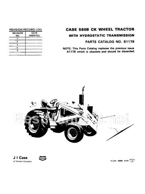 Case 580b Tlb Service Manual Parts Catalogs 3 Manuals Download