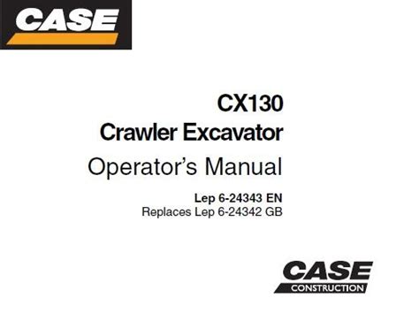 Case Cx130 Crawler Excavator Service Repair Manual Instant Download