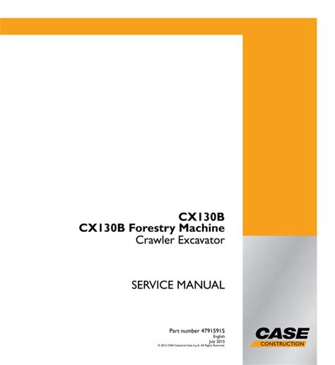 Case Cx130 Crawler Excavators Service Repair Manual