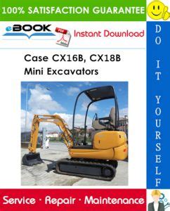 Case Cx16b Cx18b Mini Excavators Service Repair Manual Download