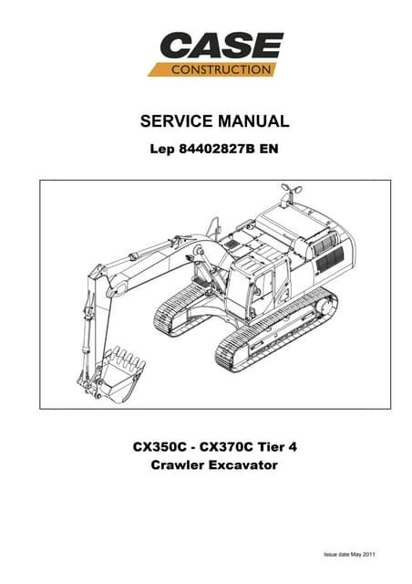 Case Cx350c Tier 4 Crawler Excavator Service Manual