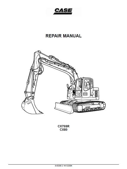 Case Cx75sr And Cx80 Hydraulic Excavators Service Workshop Manual Download