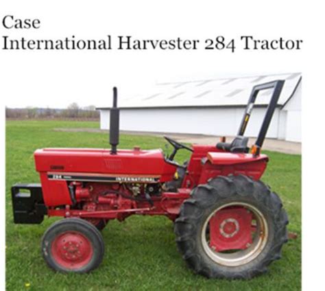 Case Ih 284 Tractor Service Repair Shop Manual Download