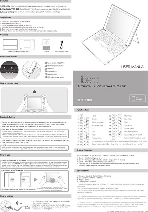 Case Logic Bluetooth Keyboard Manual