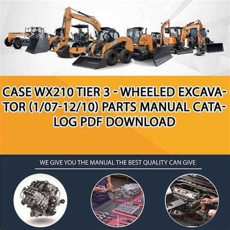 Case Wx210 Wheeled Excavator Parts Catalog Manual