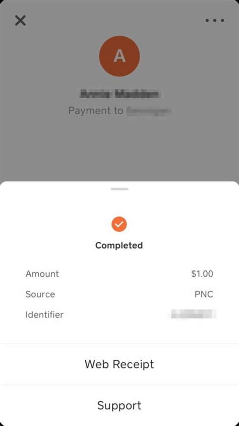 Cash App Receipt Template