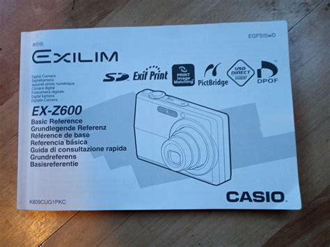 Casio Exilim Camera Instruction Manual