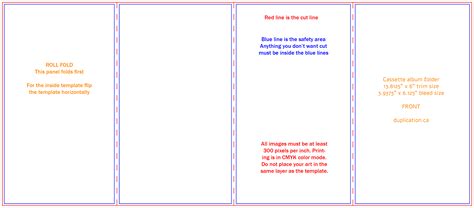 Cassette Cover Template