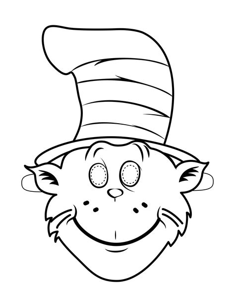 Cat In The Hat Printable Face Mask