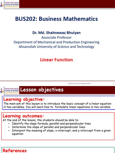 Catalog.edcc Bus 130 Business Mathematics Prerequisites