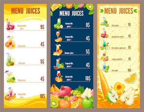 Catalogo De Menu Jugos Naturales