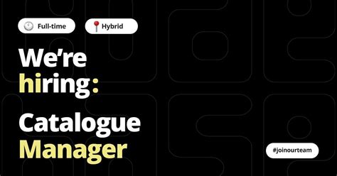 Catalogue Manager Jobs