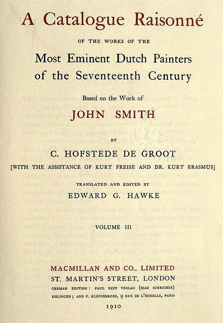 Catalogue Raisonne In English