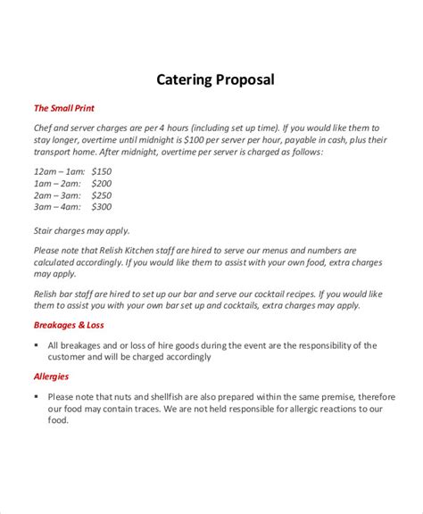 Catering Business Proposal Template