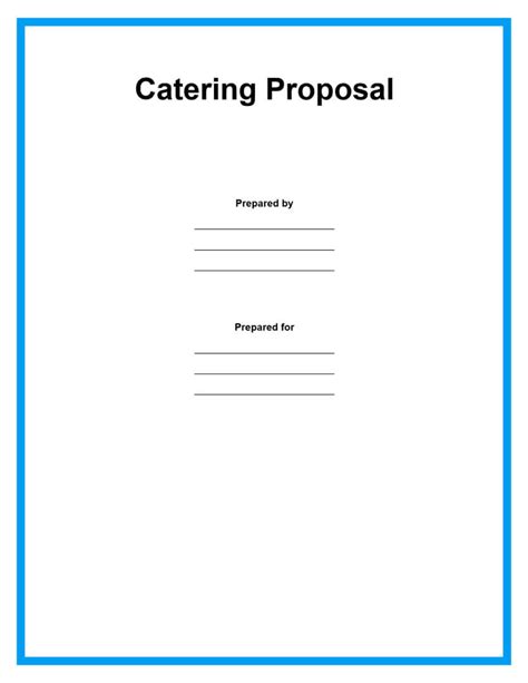 Catering Proposal Template