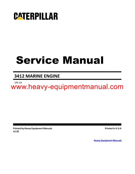 Caterpillar 3412 Marine Engine Service Manual