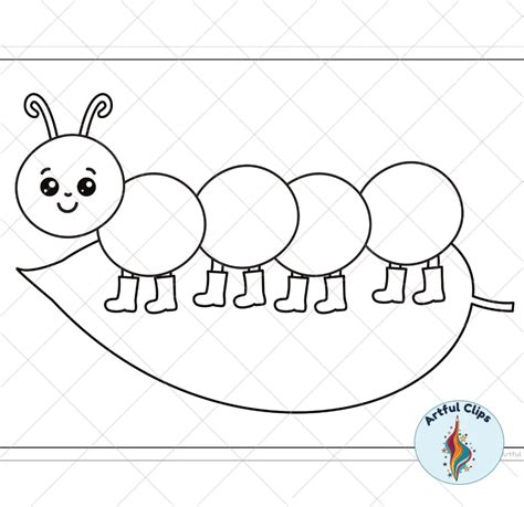 Caterpillar Outline Template