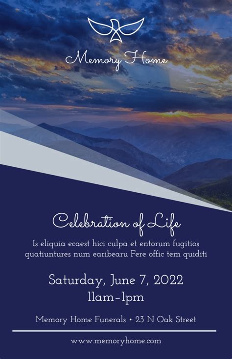 Celebration Of Life Flyer Template