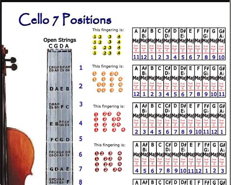 Cello Positions Chart