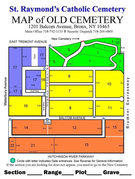 Cemetery Plot Map Template