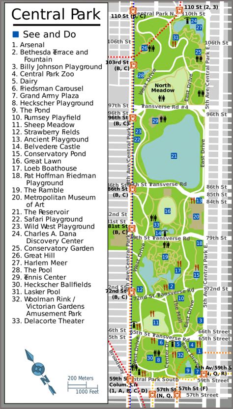 Central Park Map Printable