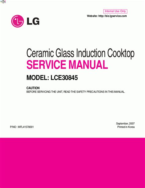 Ceramic Glass Induction Cooktop Service Manual